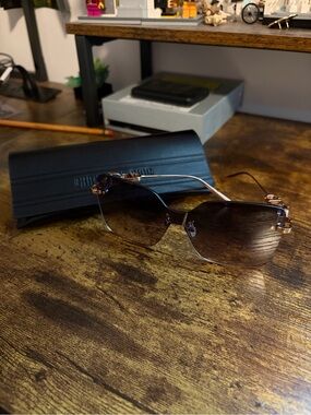 Christian Dior CD-7507J Rimless Square Gold Brown Gradient UV400